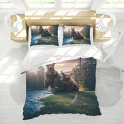 3D Tree Sea Grassland Bear Child Quilt Cover Set Bedding Set Duvet Cover Pillowcases 1187