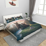 3D Tree Sea Grassland Bear Child Quilt Cover Set Bedding Set Duvet Cover Pillowcases 1187