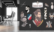 3D Barber Shop Hair Salon Haircut Specialist Shaving  Wall Mural Wallpaper 8