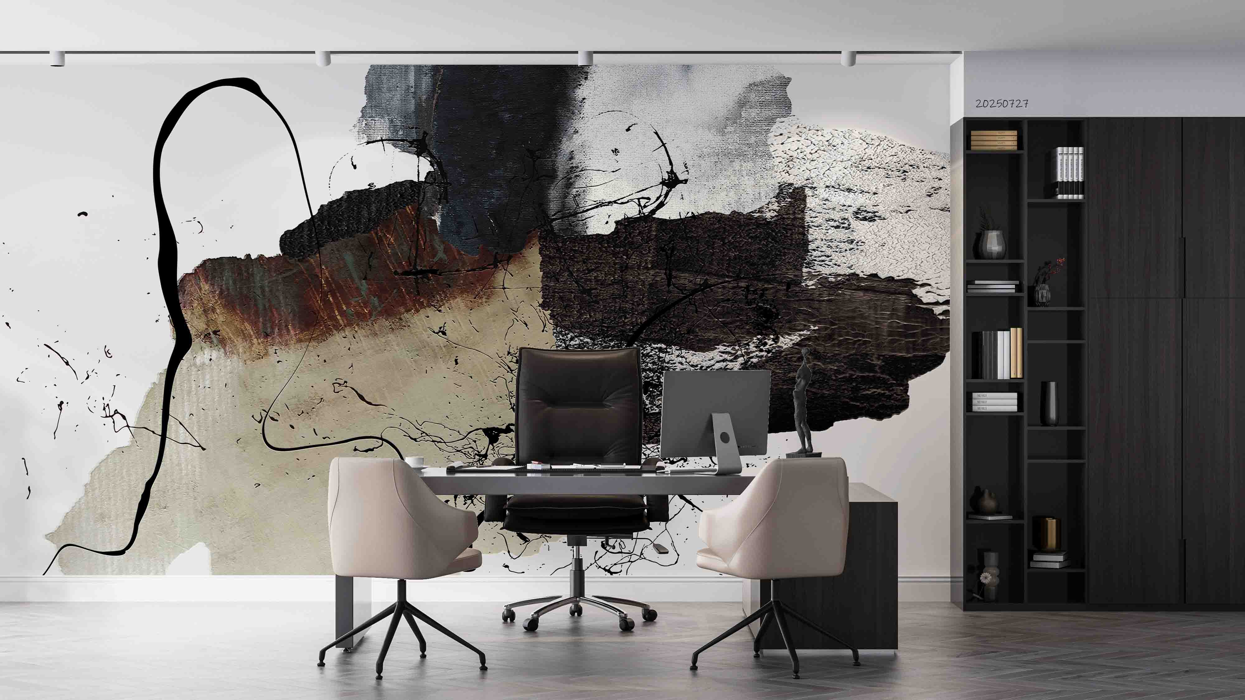 3D Office Business Technology Particle Mesh Wall Mural Wallpaper 10