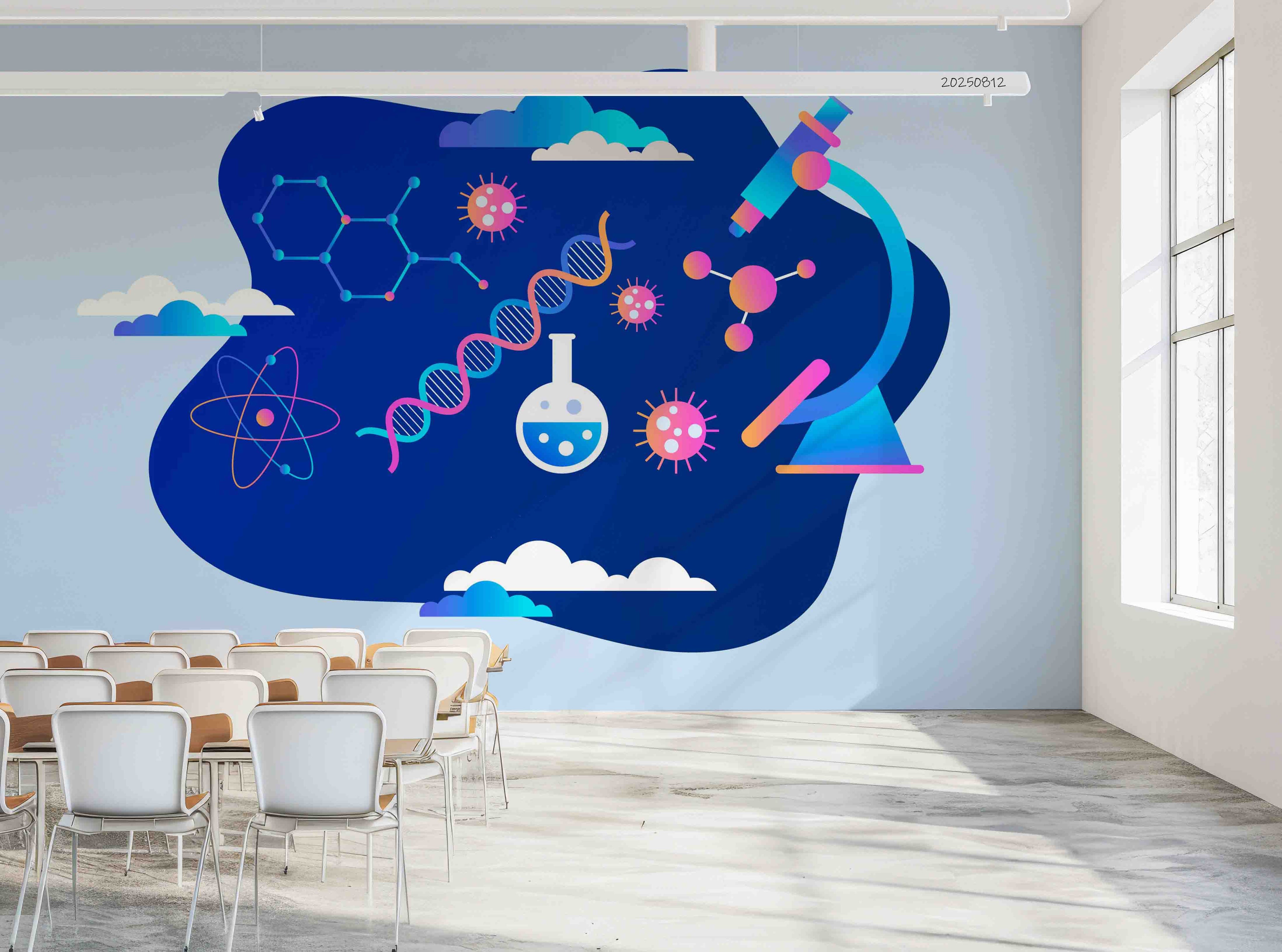 3D School STEM Science Lab Classroom Teaching Aid Chemistry Wall Mural Wallpaper 47