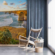 3D Sandbeach Sea Stone Tree Cloud Mountain Wall Mural Wallpaper YXL 537