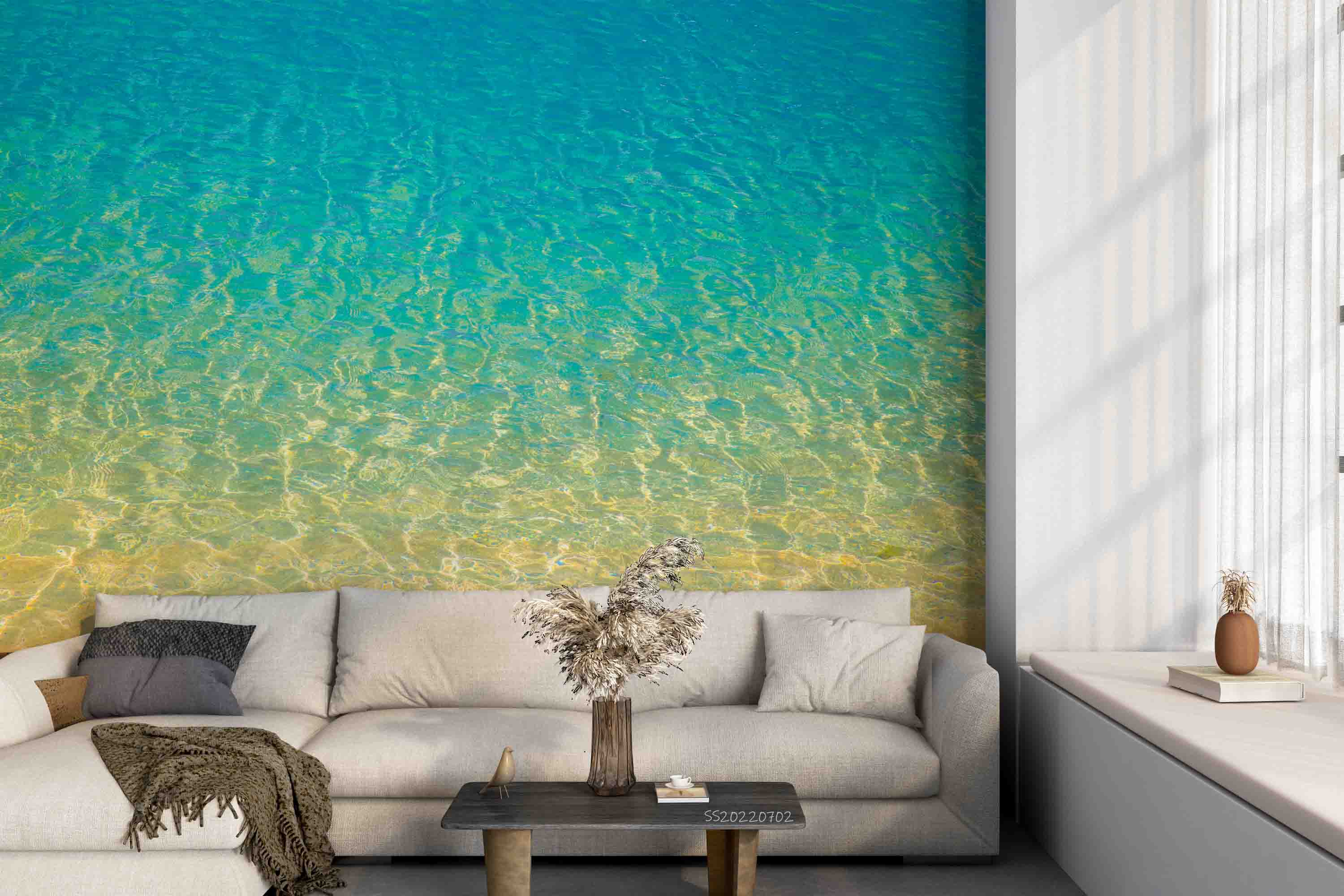 3D Abstract Nature Beach Gradient Color Background Wall Mural Wallpaper GD 5153- Jess Art Decoration