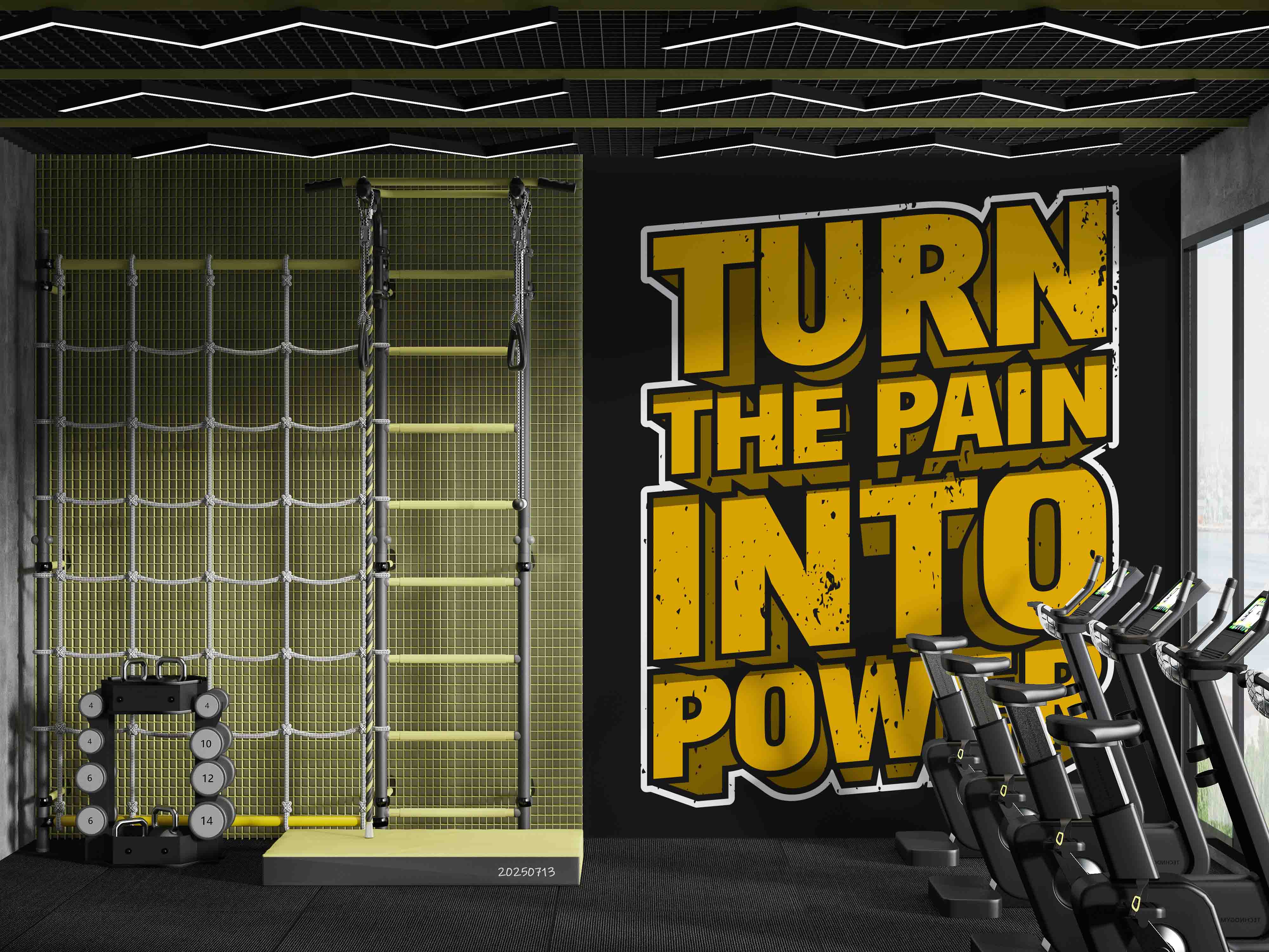 3D Gym Fitness Wall Mural Wallpaper 13