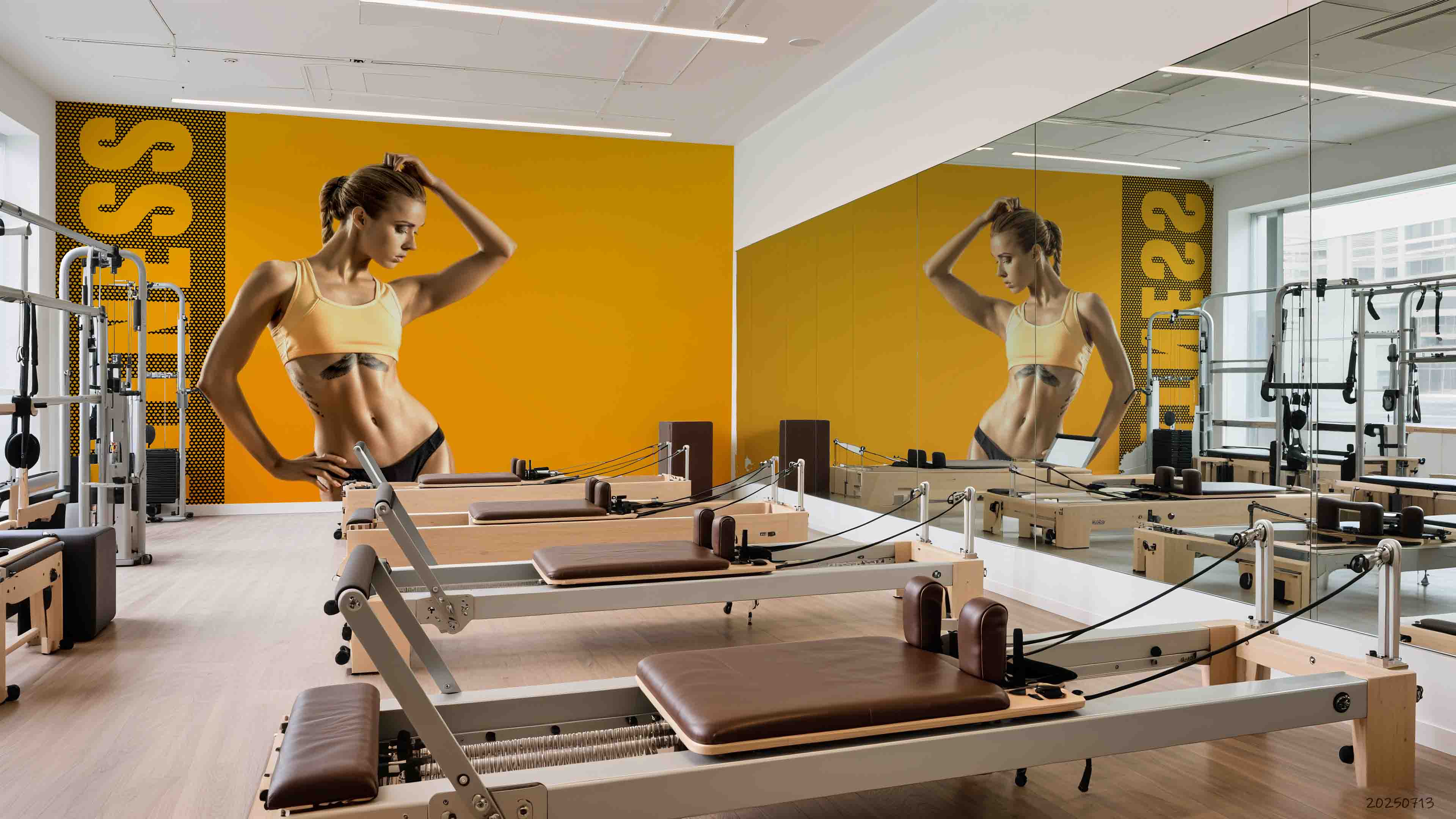 3D Gym Fitness Gymnasium Wall Mural Wallpaper 17