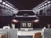 3D Black Sports Car Tunnel Wallpaper Wall Mural Wall Decor Wall Art Wall Sticker Remoable Wallpaper