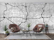 3D Area Map Land Water Roads USA Orlando Wall Mural Wallpaper GD 5634- Jess Art Decoration