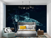 3D F-35 Wireframe Rendering Wall Mural Wallpaper GD 5412- Jess Art Decoration