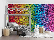 Rainbow Toy Bricks Background Urban Wallpaper urban graffiti wall mural for teen room, studio or feature wall - view 2