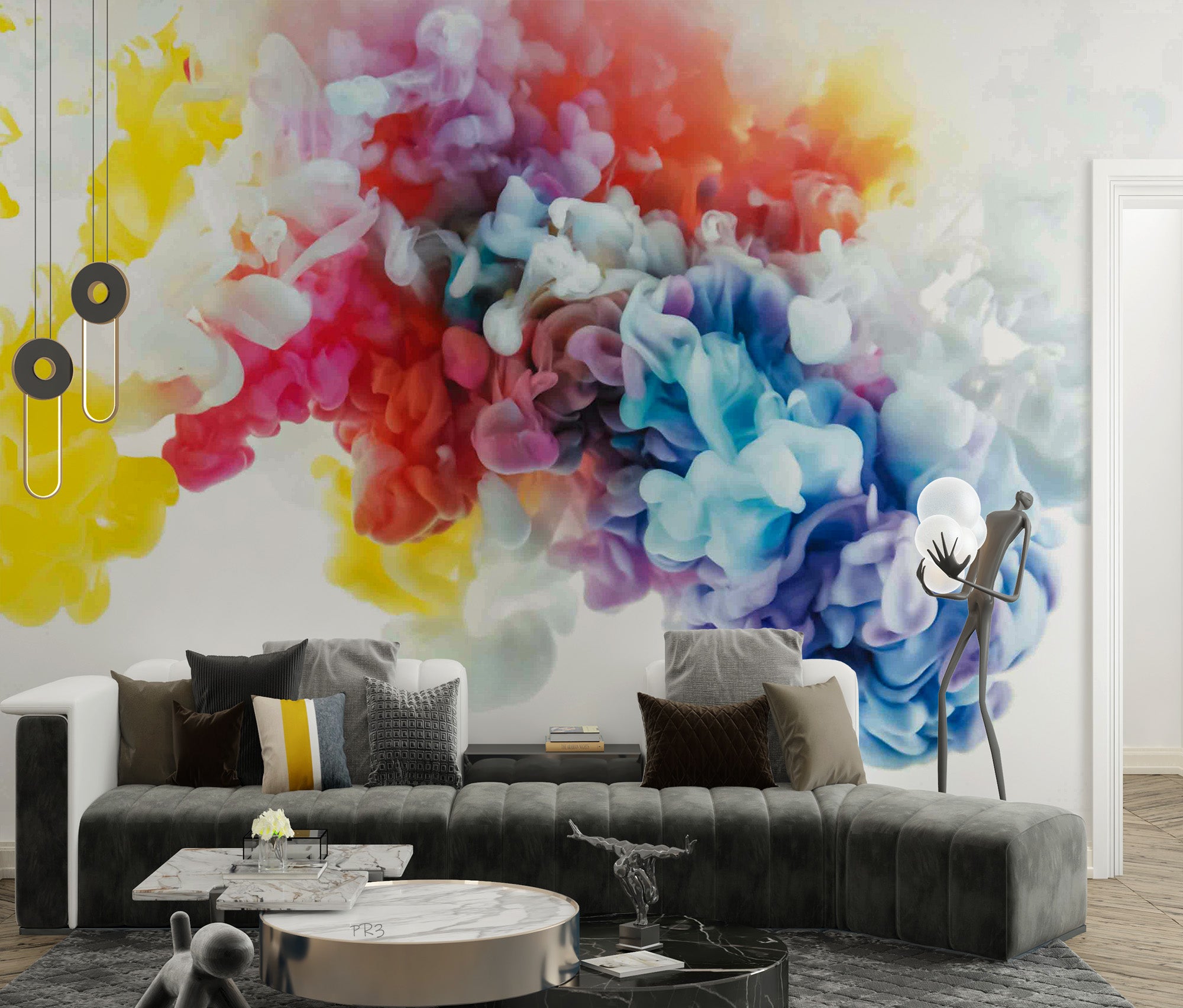 3D Watercolor Smoke Pattern Wall Mural Wallpaper GD 3828- Jess Art Decoration