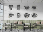 3D Restaurant Snack Bar Coffee Shop Wall Mural Wallpaper 40