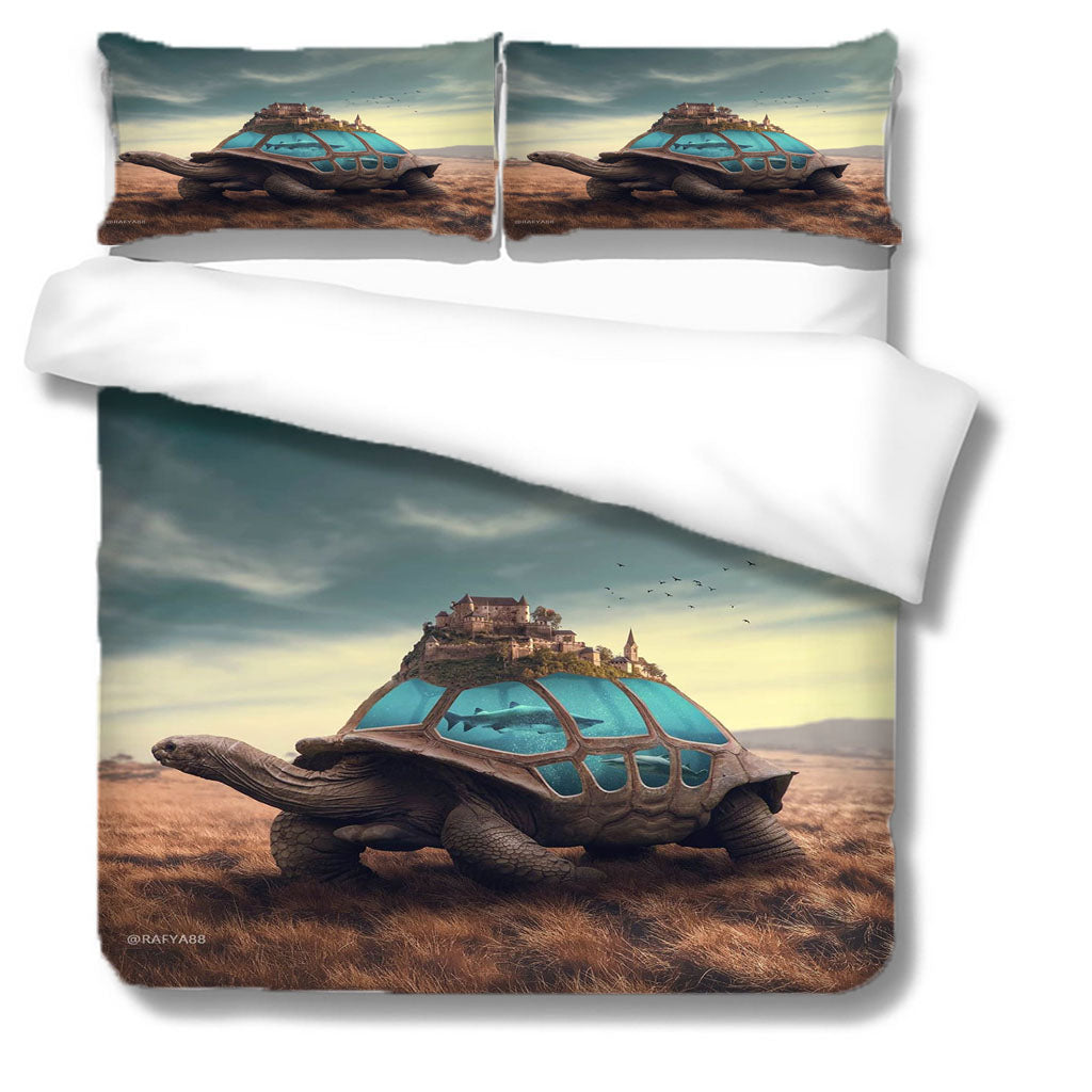 3D Sea Turtle Bird House Quilt Cover Set Bedding Set Duvet Cover Pillowcases 1126