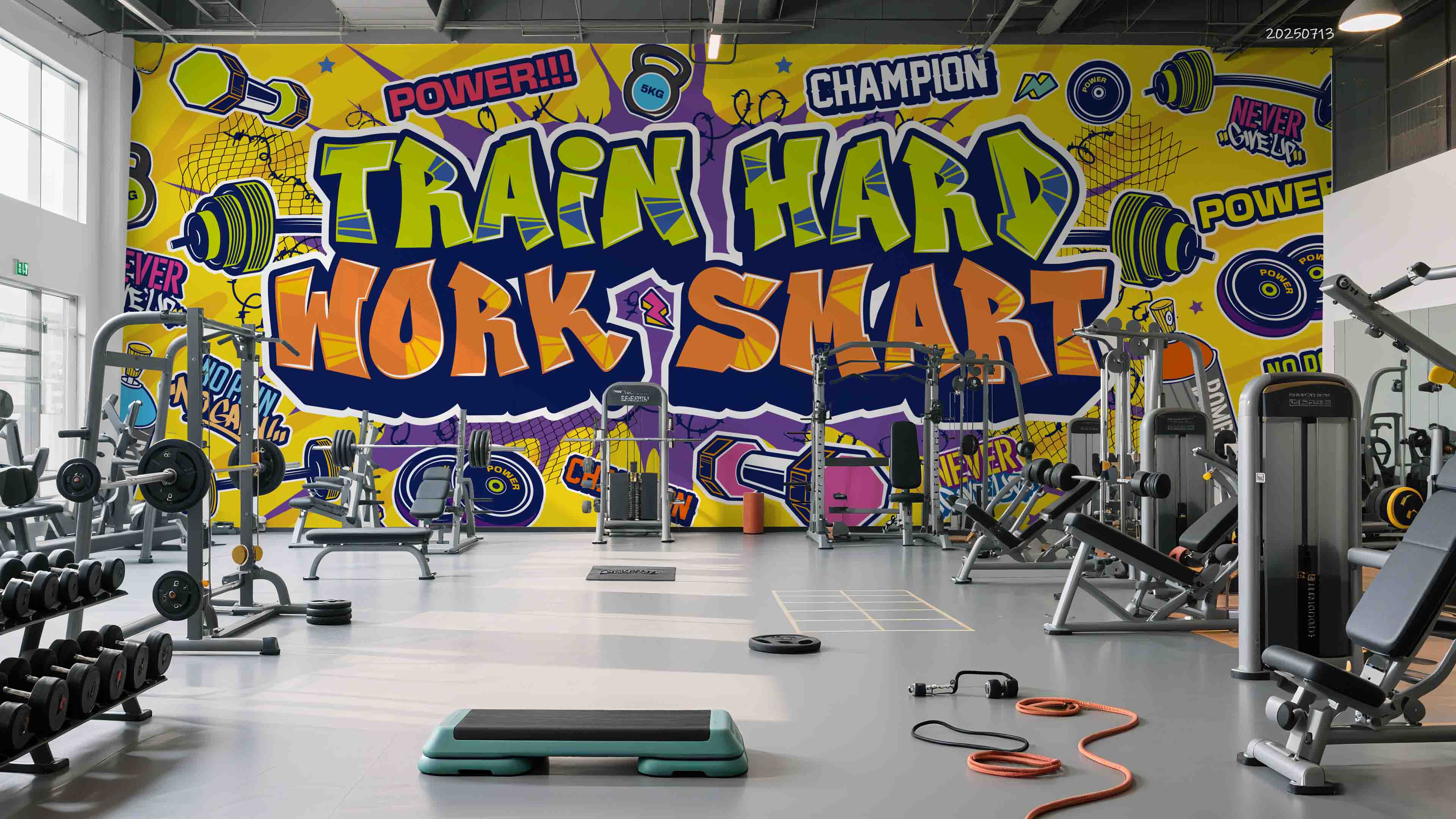 3D Gym Fitness Wall Mural Wallpaper 6