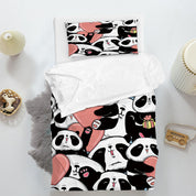 3D Animal Panda Love Claw Quilt Cover Set Bedding Set Duvet Cover Pillowcase 1446
