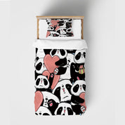 3D Animal Panda Love Claw Quilt Cover Set Bedding Set Duvet Cover Pillowcase 1446