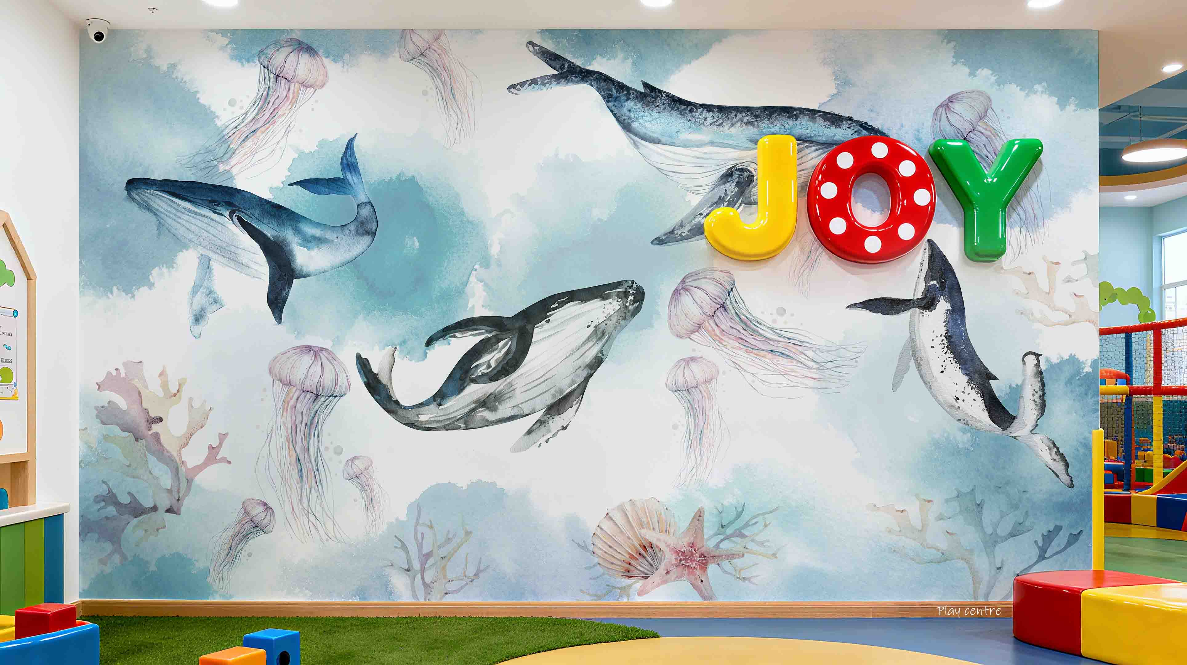 3D Play Centre Amusement Park Funfair Carnie Whale Wall Mural Wallpaper 18