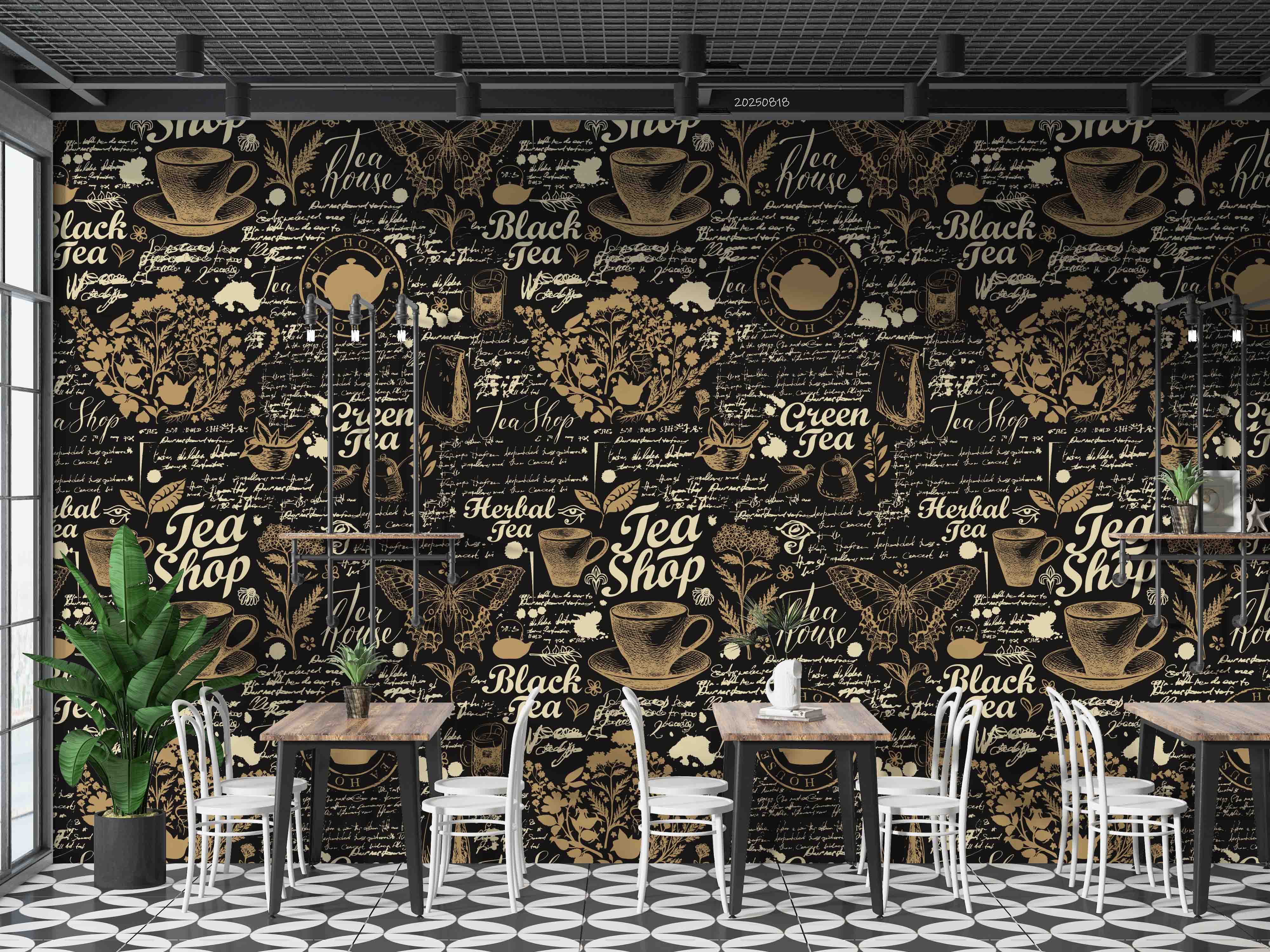 3D Restaurant Snack Bar Diner Fast Food Coffee Wall Mural Wallpaper 21