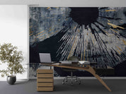 3D Office Business Commerce Geometric Black Lines Modern Abstract Wall Mural Wallpaper 56