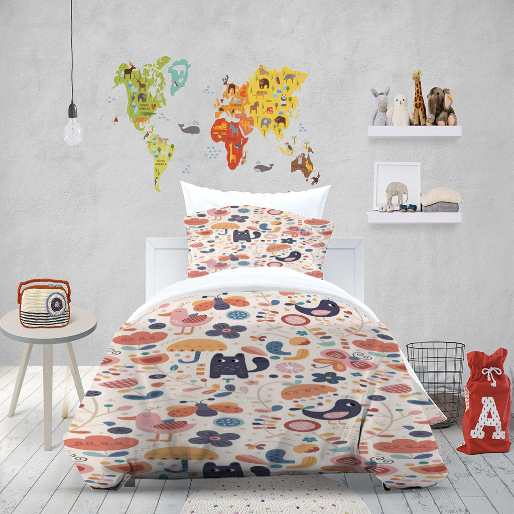 3D Cat Floral Umbrella Bird Duck Quilt Cover Set Bedding Set Duvet Cover Pillowcase 1449