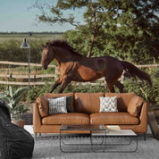 3D Horse Paddock Sand Field Summer Animal Ranch Wall Mural Wallpaper GD 5338- Jess Art Decoration