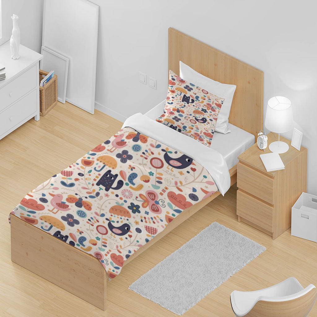 3D Cat Floral Umbrella Bird Duck Quilt Cover Set Bedding Set Duvet Cover Pillowcase 1449