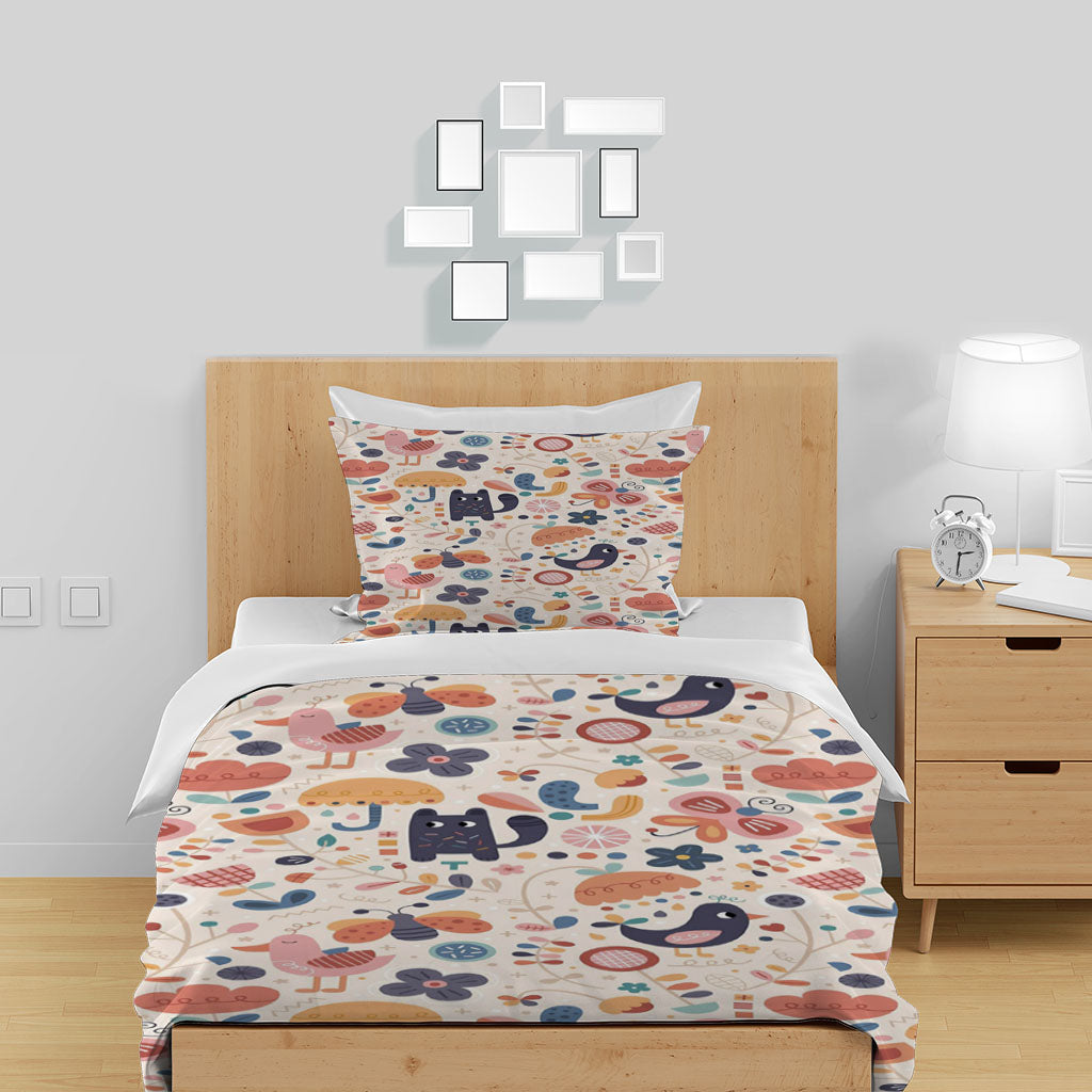 3D Cat Floral Umbrella Bird Duck Quilt Cover Set Bedding Set Duvet Cover Pillowcase 1449