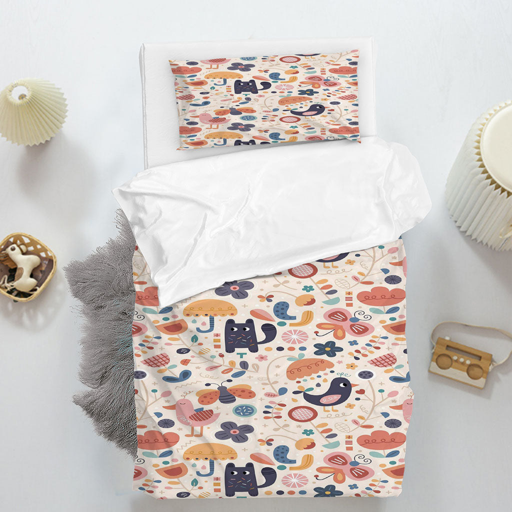3D Cat Floral Umbrella Bird Duck Quilt Cover Set Bedding Set Duvet Cover Pillowcase 1449