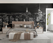 3D Night Urban Architecture Mansion Iron Tower Wall Mural Wallpaper YXL 2825