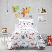 3D Animal Flamingo Japanese Crane Quilt Cover Set Bedding Set Duvet Cover Pillowcase 1451