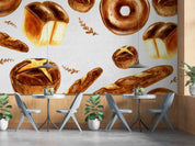 3D Watercolor Bakery Background Wall Mural Wallpaper GD 5218- Jess Art Decoration