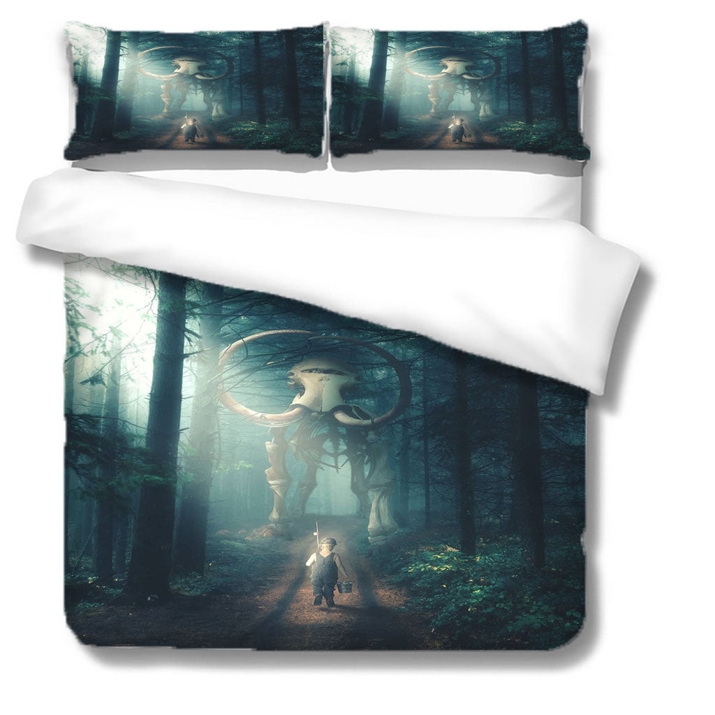 3D Forest Monster Tree Child Quilt Cover Set Bedding Set Duvet Cover Pillowcases 1202