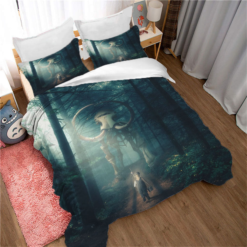 3D Forest Monster Tree Child Quilt Cover Set Bedding Set Duvet Cover Pillowcases 1202