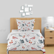 3D Animal Flamingo Japanese Crane Quilt Cover Set Bedding Set Duvet Cover Pillowcase 1451
