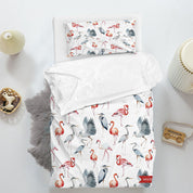 3D Animal Flamingo Japanese Crane Quilt Cover Set Bedding Set Duvet Cover Pillowcase 1451