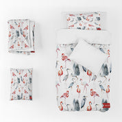3D Animal Flamingo Japanese Crane Quilt Cover Set Bedding Set Duvet Cover Pillowcase 1451
