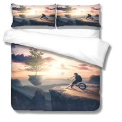3D Tree Mountain Person Sunlight Quilt Cover Set Bedding Set Duvet Cover Pillowcases 1203