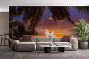 3D Beach Wave Sea Coconut Tree Sunrise Wall Mural Wallpaper GD 4946- Jess Art Decoration
