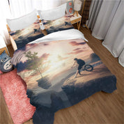 3D Tree Mountain Person Sunlight Quilt Cover Set Bedding Set Duvet Cover Pillowcases 1203