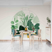 3D Tree Leaf Round Rectangle Wall Mural Wallpaper YXL 3093