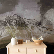 3D Abstract Grey Tree Wallpaper Wall Mural Wall Decor Wall Art Wall Sticker Remoable Wallpaper LQH 9