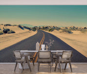 3D Desert Green Plant Road Scenery Wall Mural Wallpaper GD 3942- Jess Art Decoration