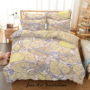 3D Floral Leaf Pumpkin Quilt Cover Set Bedding Set Duvet Cover Pillowcase 159