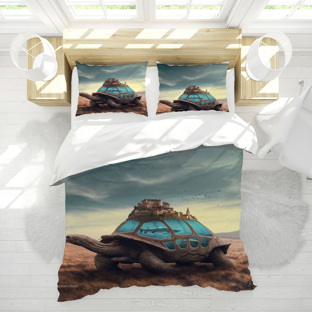 3D Sea Turtle Bird House Quilt Cover Set Bedding Set Duvet Cover Pillowcases 1126