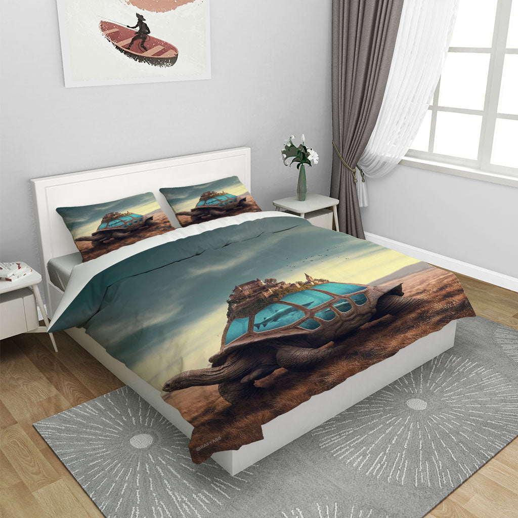 3D Sea Turtle Bird House Quilt Cover Set Bedding Set Duvet Cover Pillowcases 1126