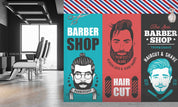 3D Barber Shop Hair Salon Haircut Specialist Wall Mural Wallpaper 10