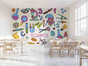 3D School STEM Science Lab Classroom Teaching Aid Wall Mural Wallpaper 44