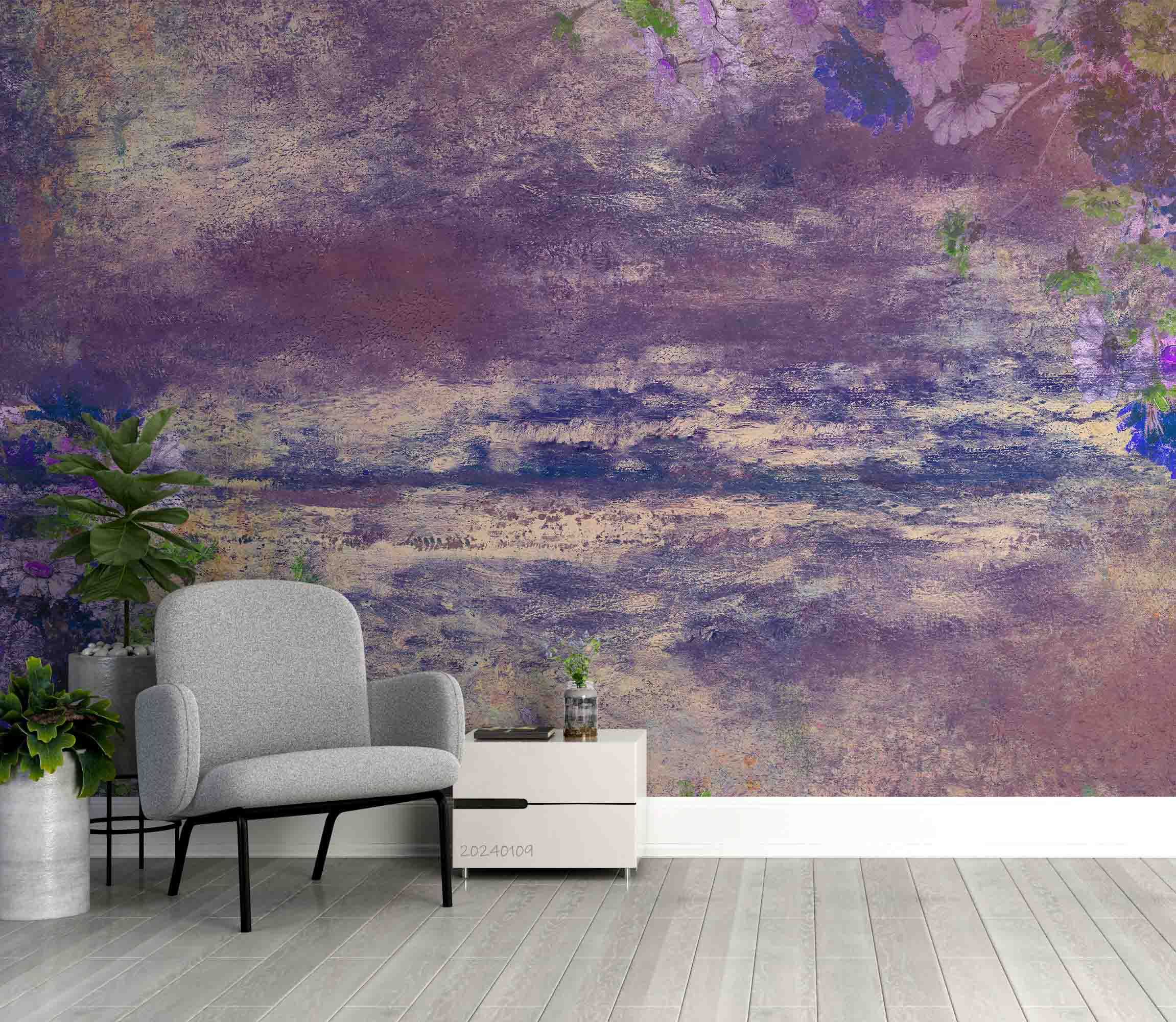 3D Oil Painting Floral Small Daisy Wall Mural Wallpaper YXL 133
