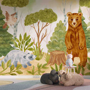 3D Cartoon Animal Bear Forest Kids Wallpaper Wall Mural Wall Decor Wall Art Wall Sticker Remoable Wallpaper