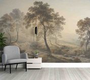 3D Vintage Grassland Stone vintage pastoral landscape wall mural wallpaper for living room - view 2