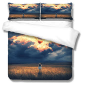 3D Grassland Fire Lassock Sky Quilt Cover Set Bedding Set Duvet Cover Pillowcases 1206